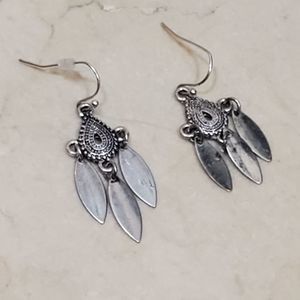 Lucky brand boho Silver Tone‎ Tribal chandelier earrings